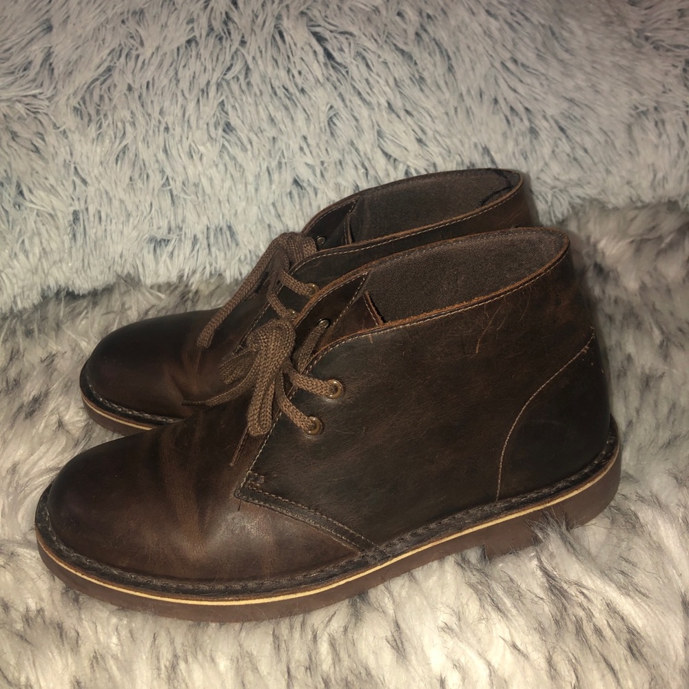 Clarks Women Leather Desert Boots